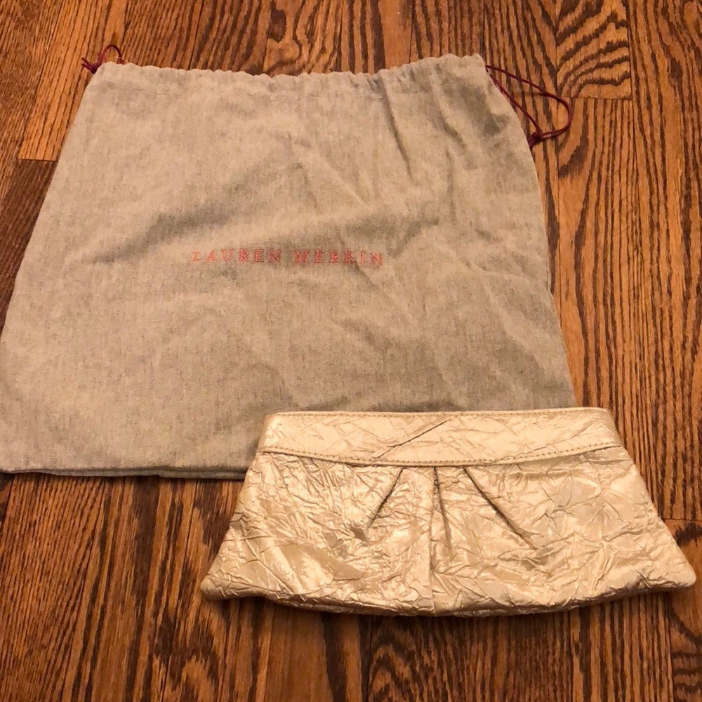 Lauren Merkin platinum clutch